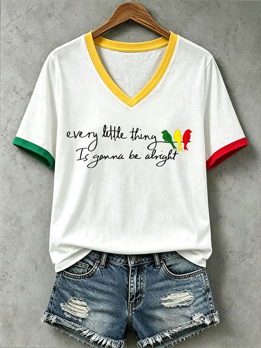 T-shirt Every Little Thing Is Gonna Be All Right pour femme