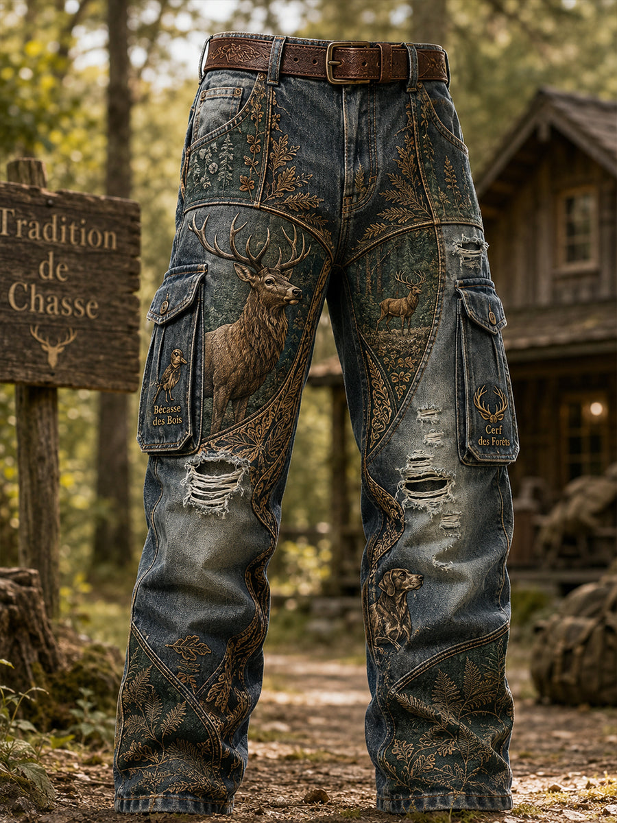Pantalon de travail décontracté pour la saison de chasse à la française, modèle homme