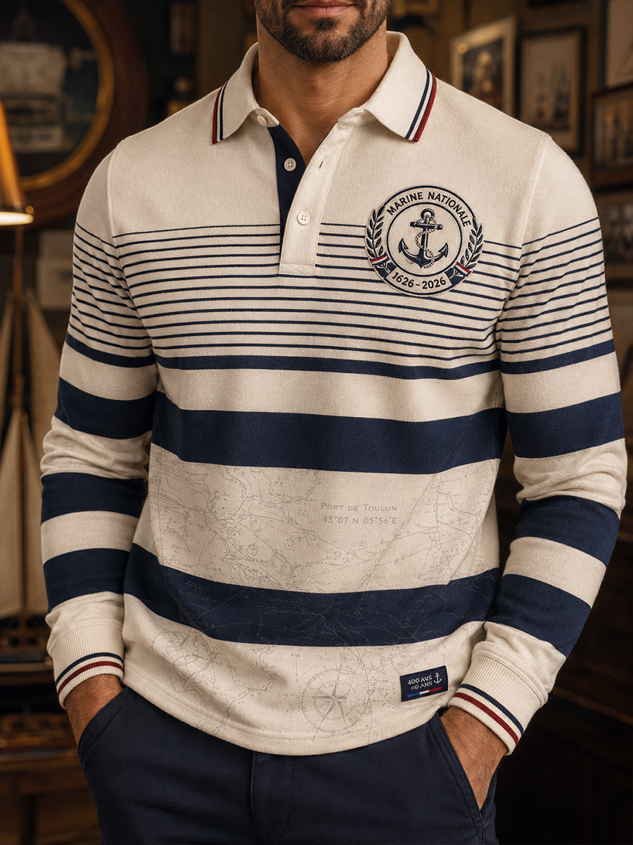 Chemise à manches longues French Navy Homme
