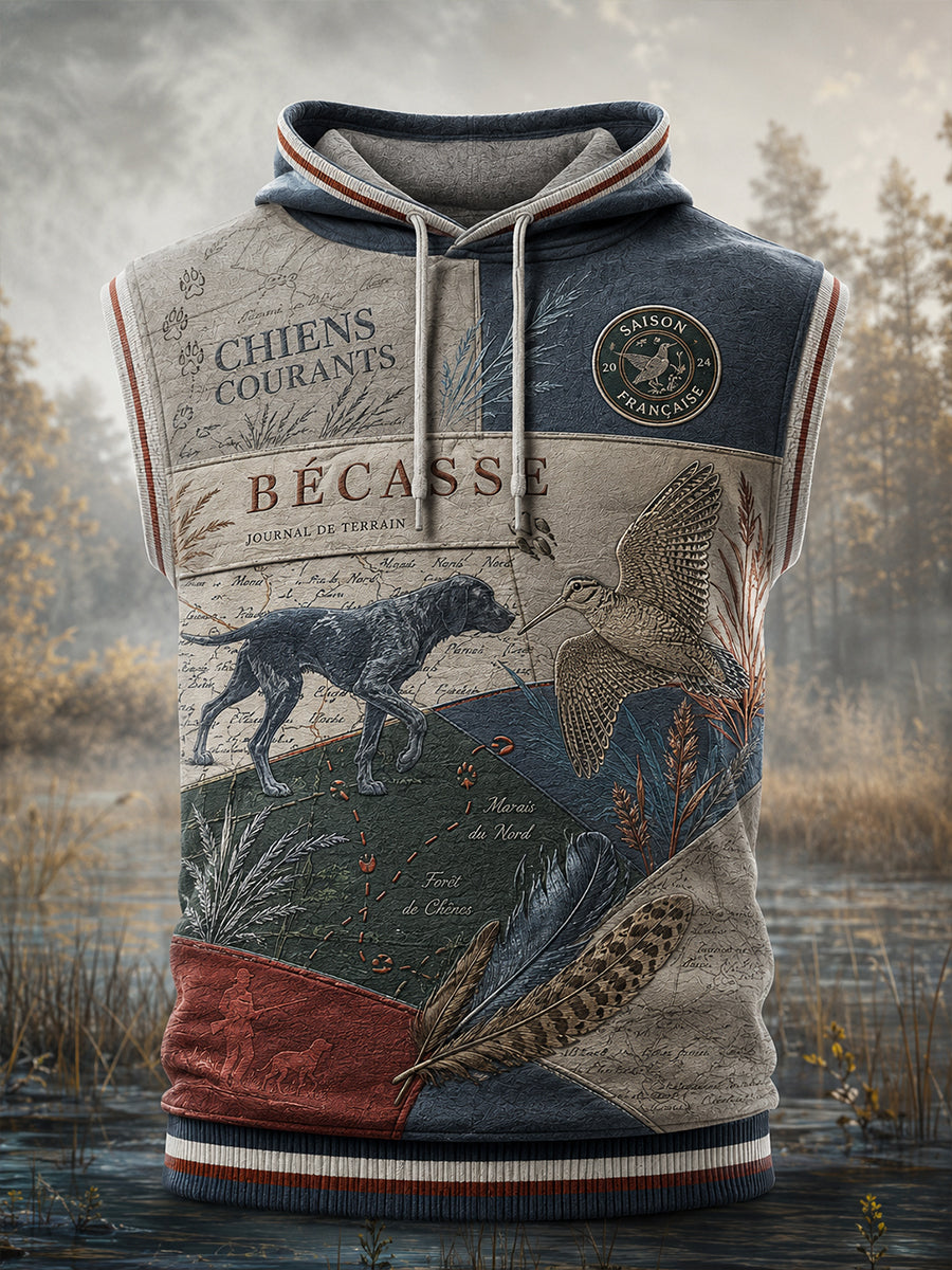 Gilet à capuche de chasse français pour homme