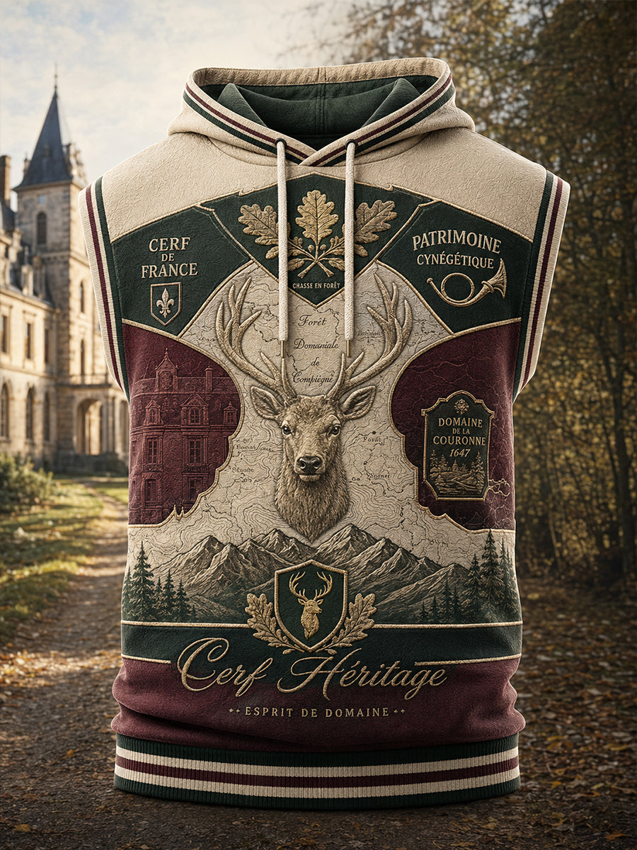 Gilet à capuche de chasse français pour homme