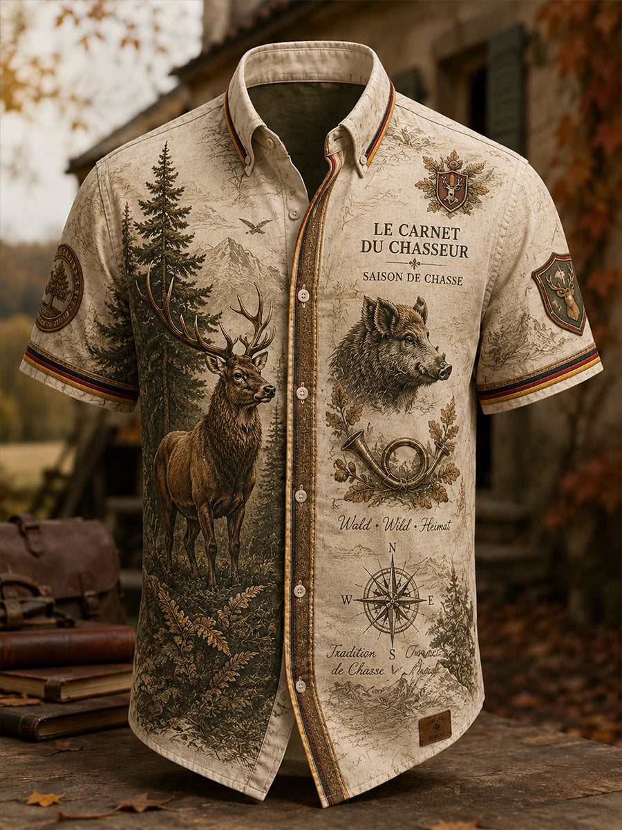 Chemise à manches courtes French Hunting Season Art Print pour homme