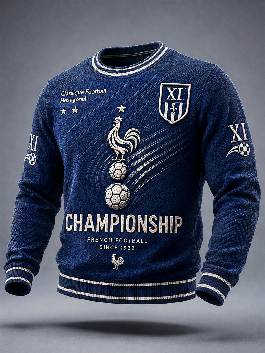 Sweat-shirt décontracté pour homme, bleu marine, à imprimé du Paris Saint-Germain, Ligue 1 française