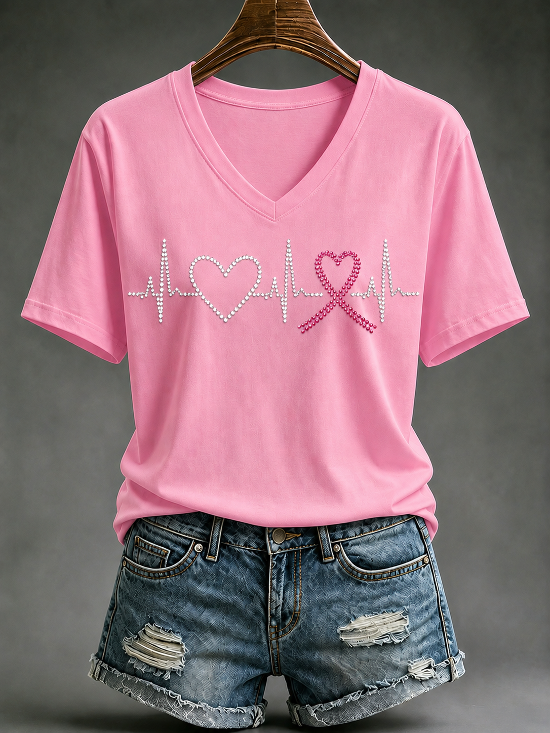 T-shirt à manches courtes pour le cancer du sein chez la femme