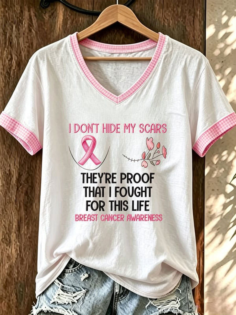 T-shirt manches courtes I Don't Hid My Scars Femme