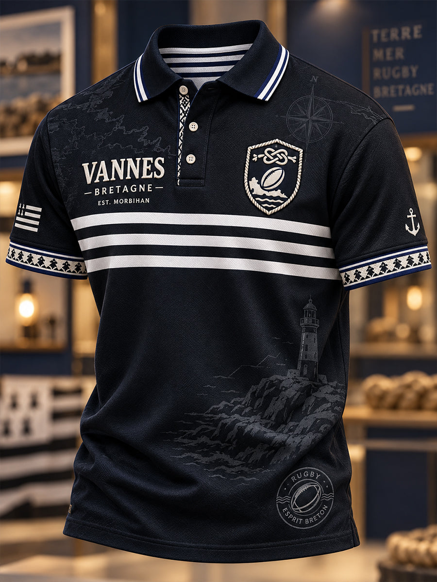Chemise à manches courtes French Rugby Rc Vannes Fans Lover pour homme