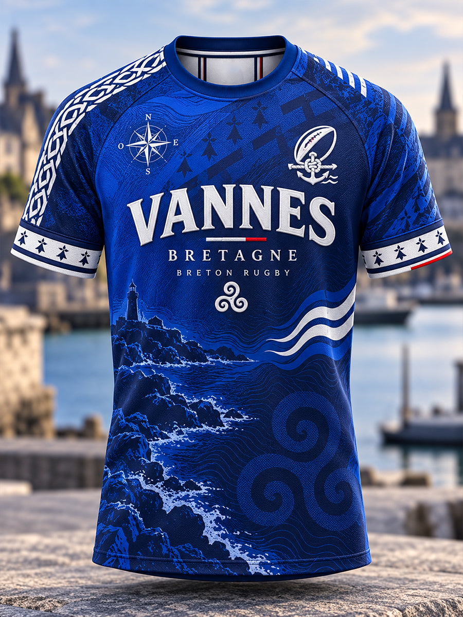 T-shirt à manches courtes French Rugby Rc Vannes Fans Lover pour homme