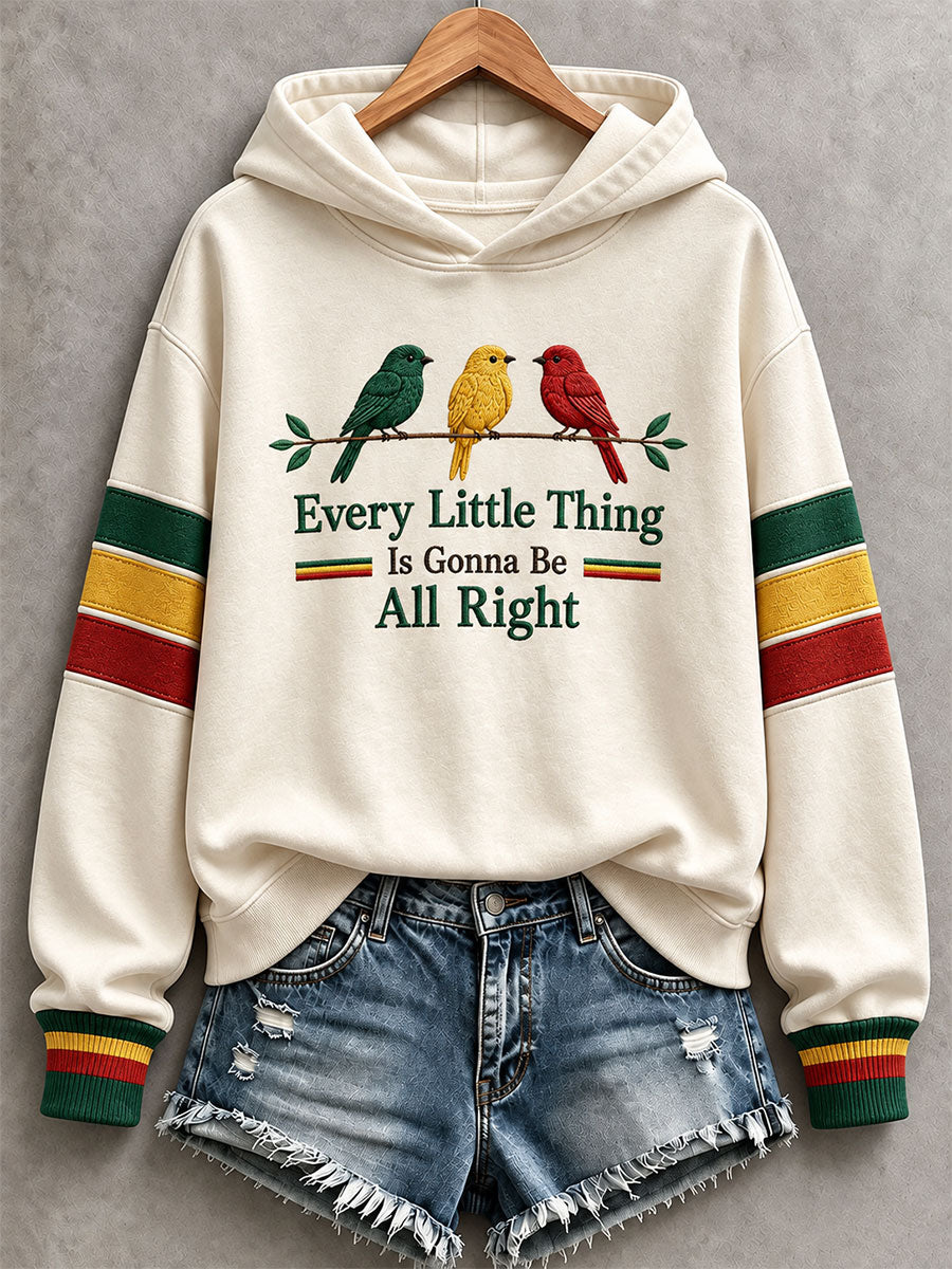 Sweat à capuche pour femme «Tout va bien se passer»
