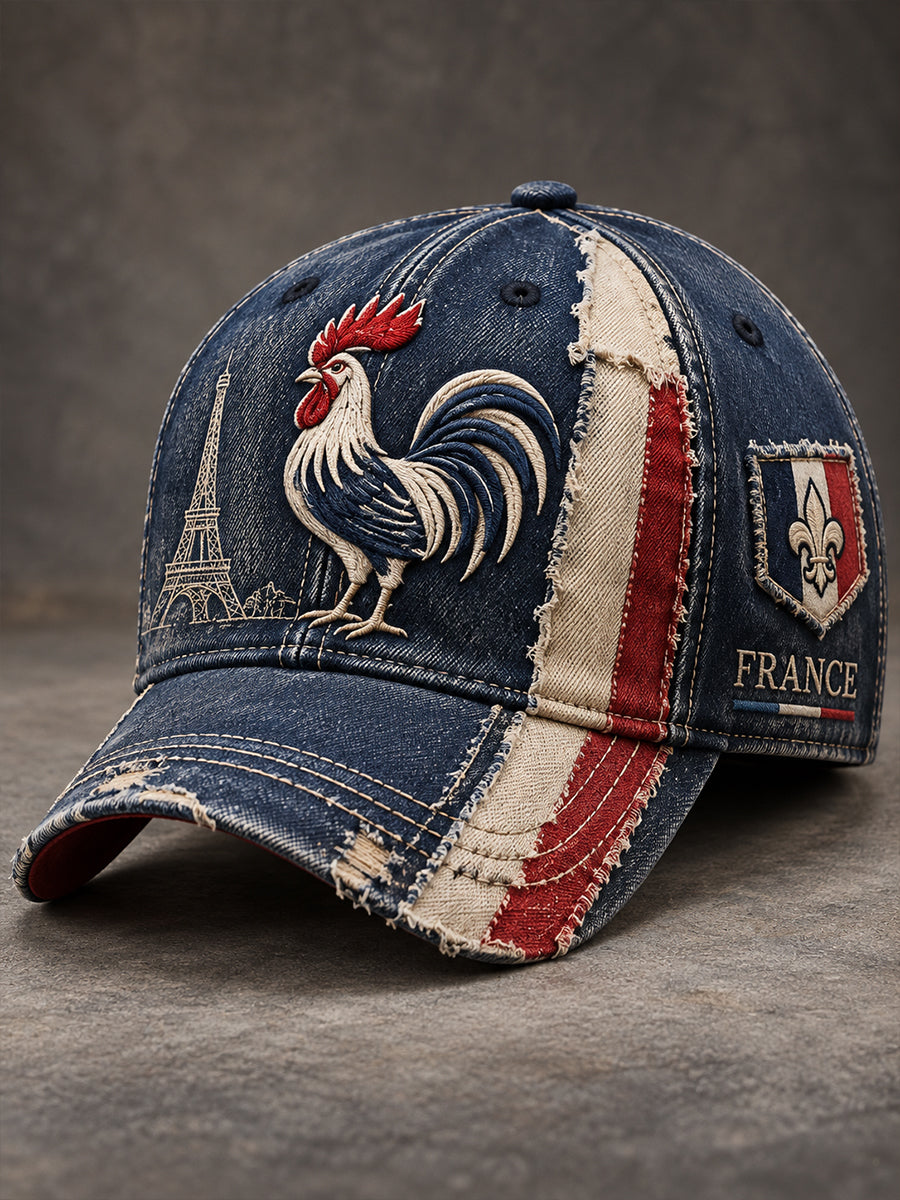 Casquette unisexe au drapeau français