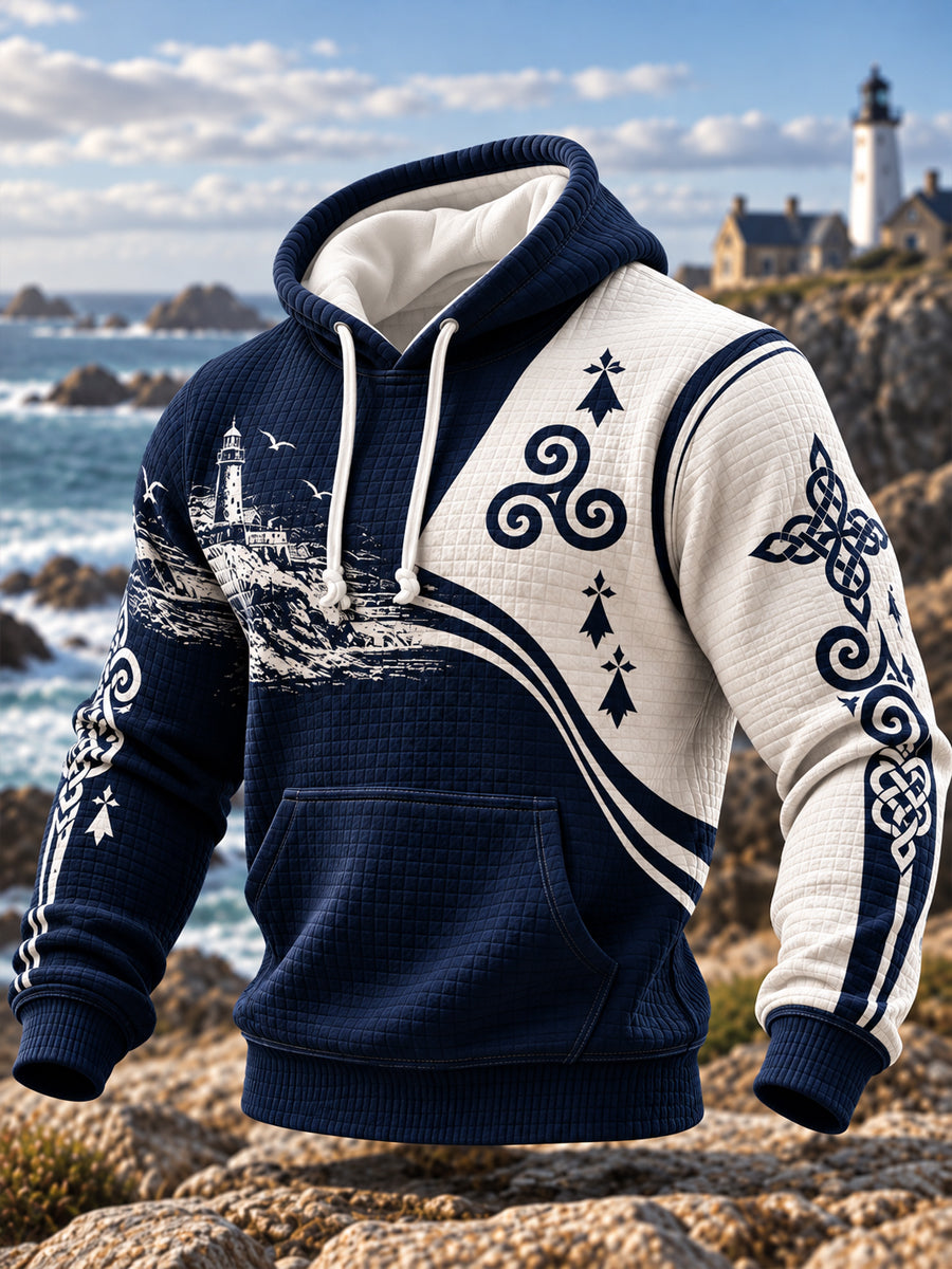 Sweat à capuche imprimé France Bretagne pour homme