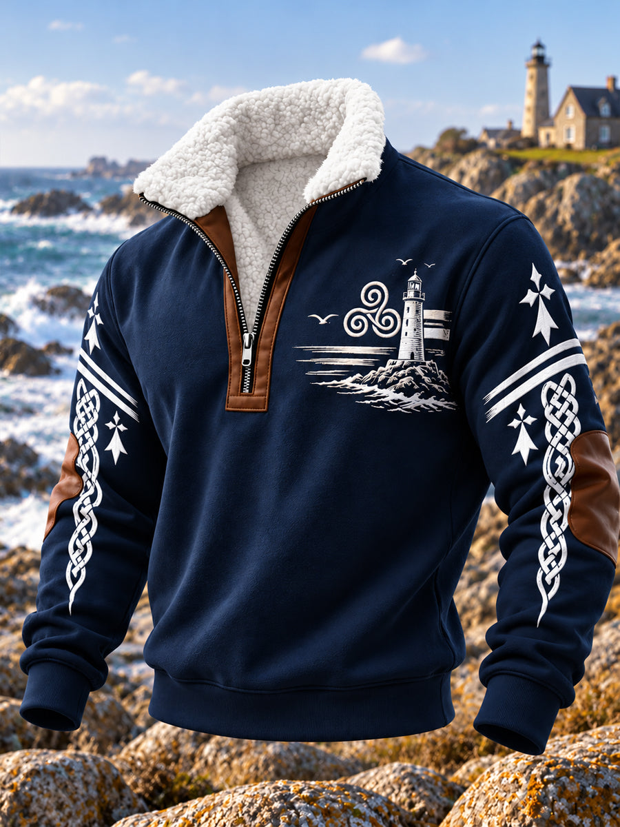 Sweat-shirt imprimé Bretagne pour homme