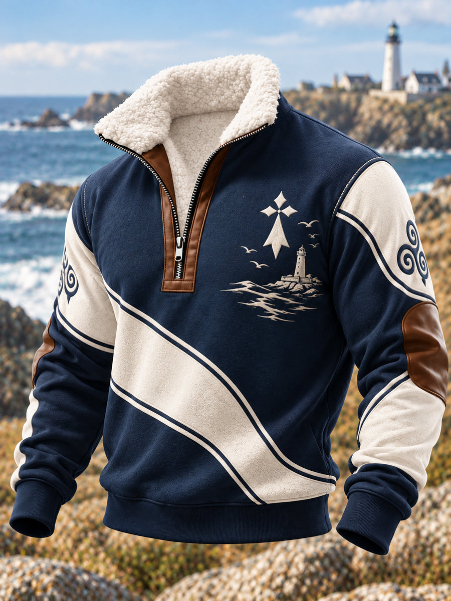 Sweat-shirt imprimé Bretagne pour homme