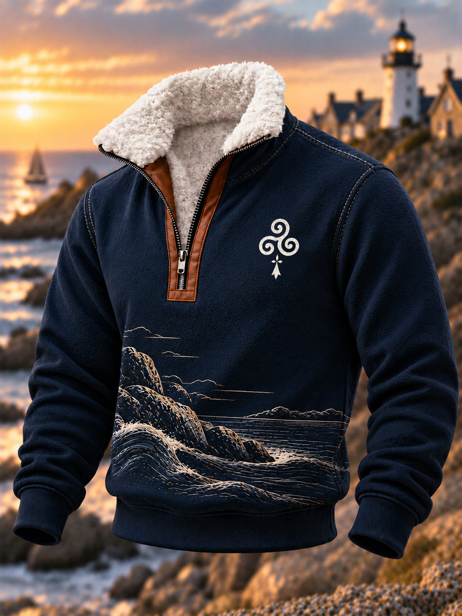 Sweat-shirt imprimé Bretagne pour homme