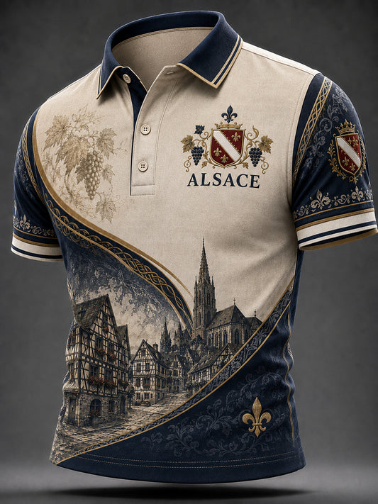 Haut décontracté pour homme, imprimé Alsace, France