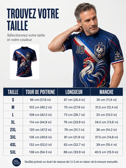 T-shirt manches courtes France Football pour homme