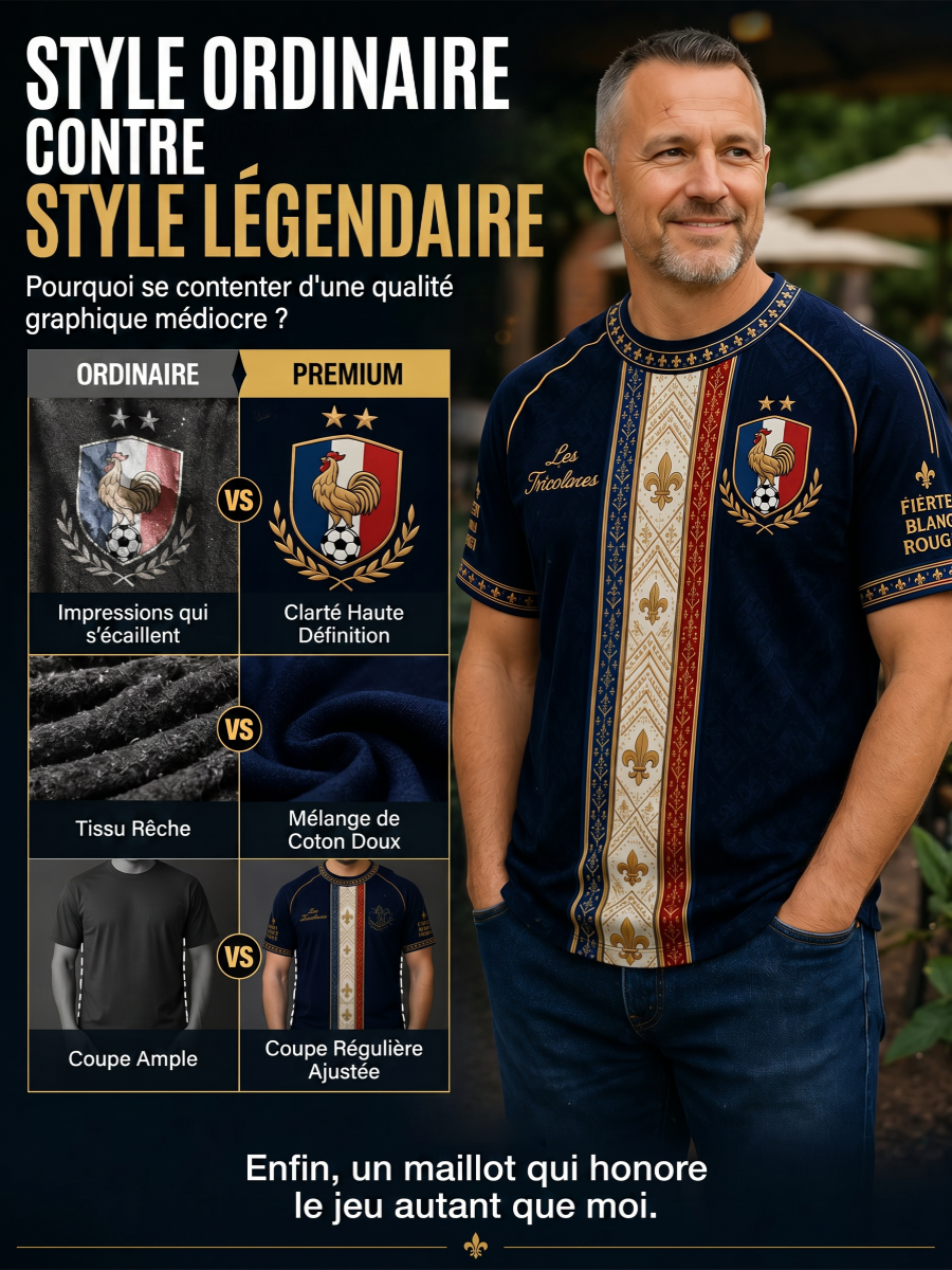 T-shirt manches courtes France Football pour homme