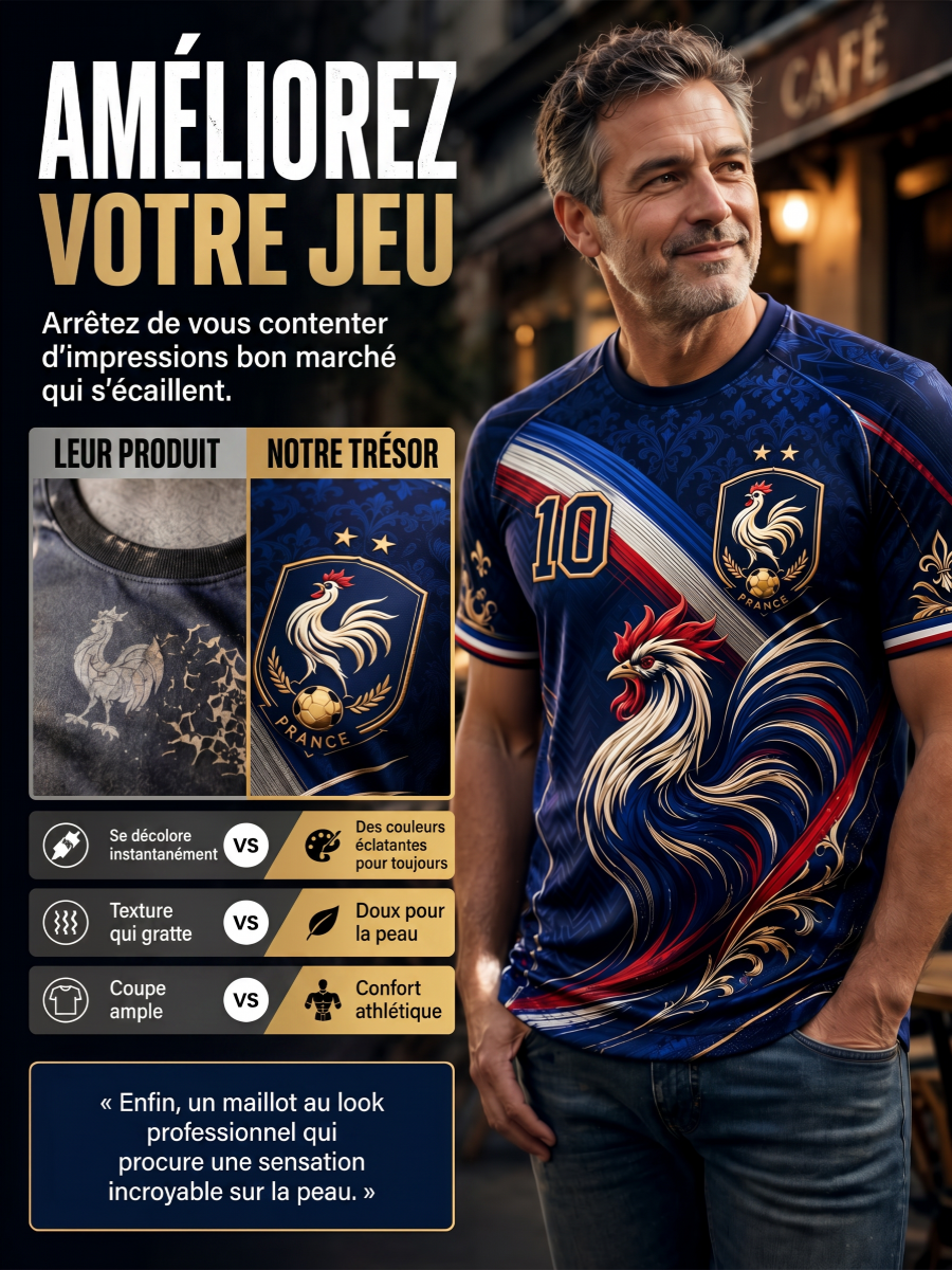 T-shirt manches courtes France Football pour homme