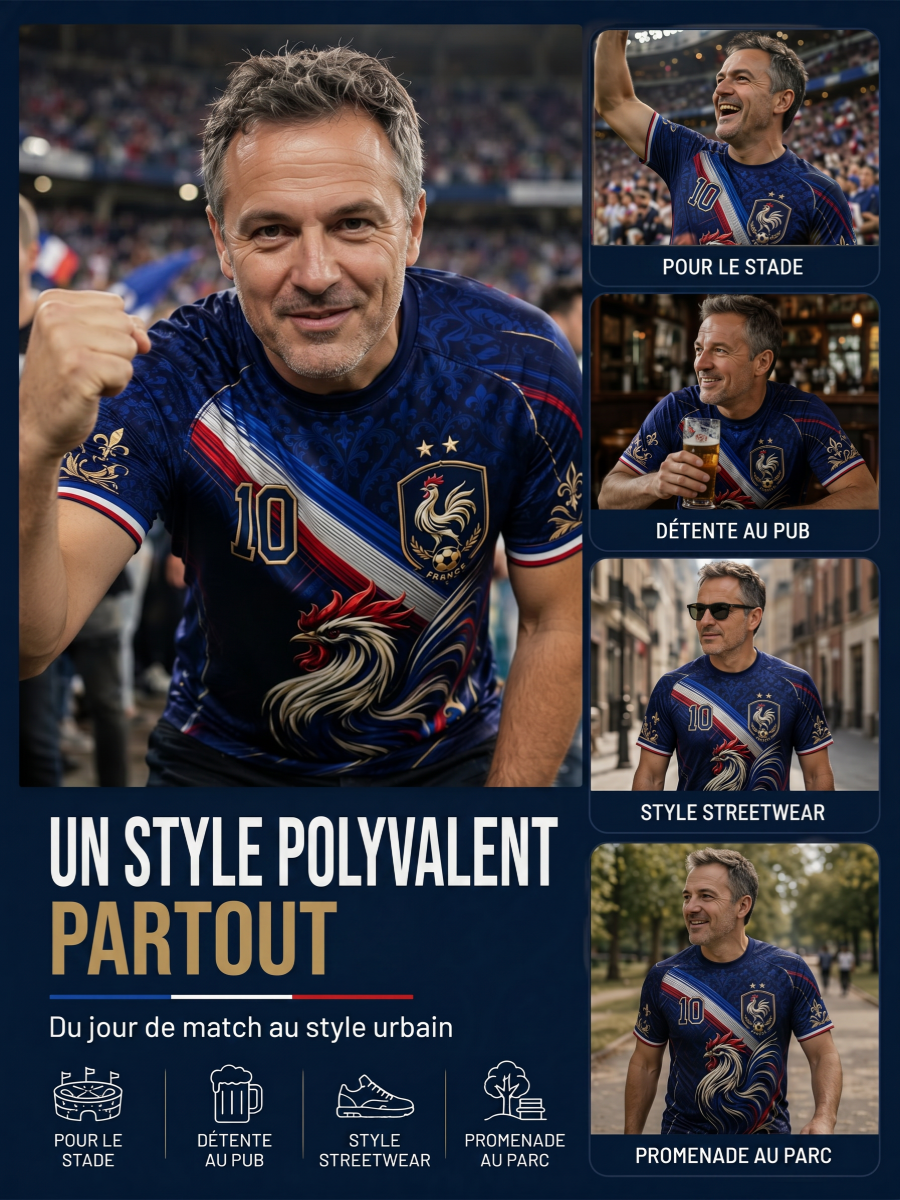 T-shirt manches courtes France Football pour homme
