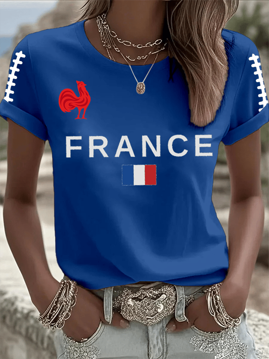 T-shirt à manches courtes France Rugby Femme