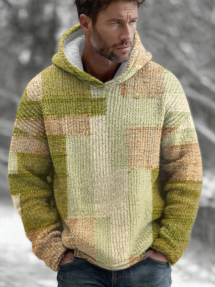 Sweat à capuche géométrique Art Homme