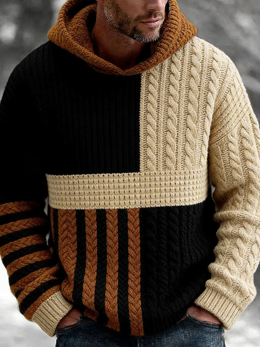 Sweat à capuche géométrique Art Homme