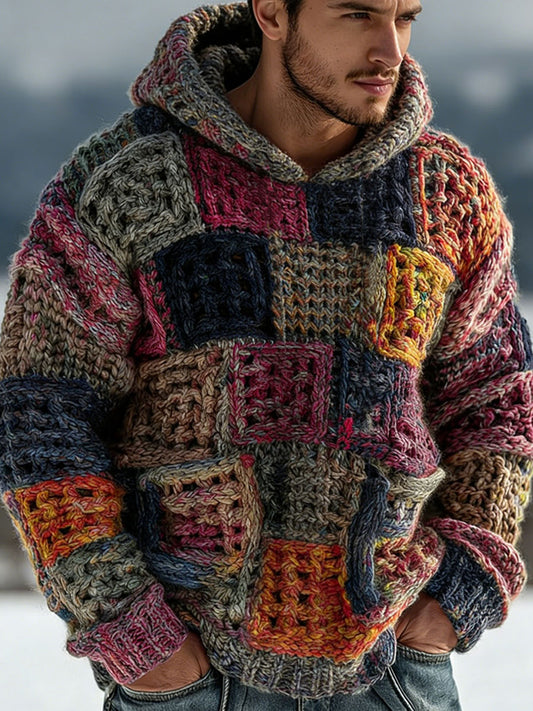 Sweat à capuche en tricot automne/hiver pour hommes