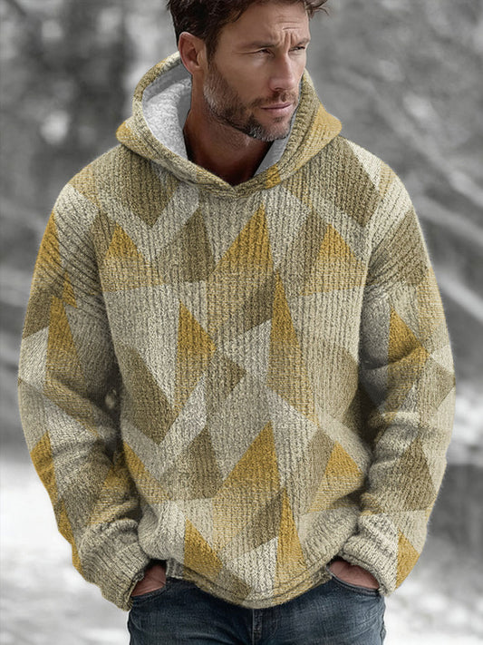 Sweat à capuche géométrique Art Homme