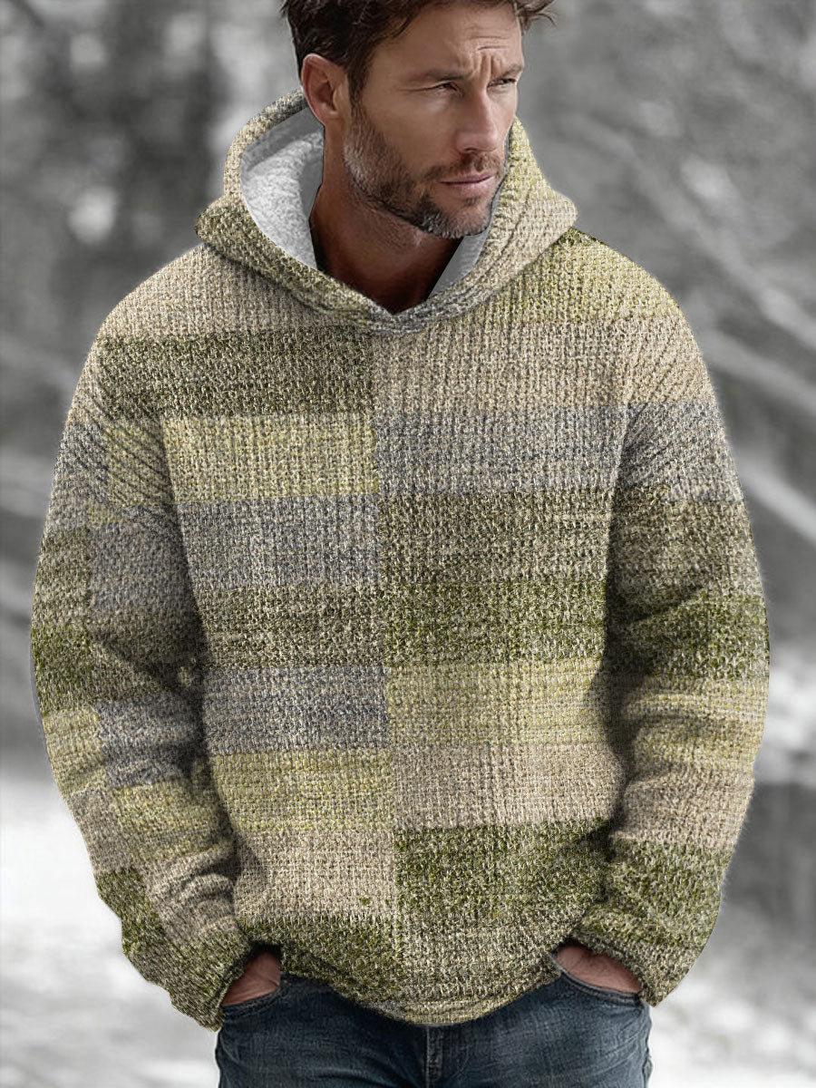 Sweat à capuche géométrique Art Homme