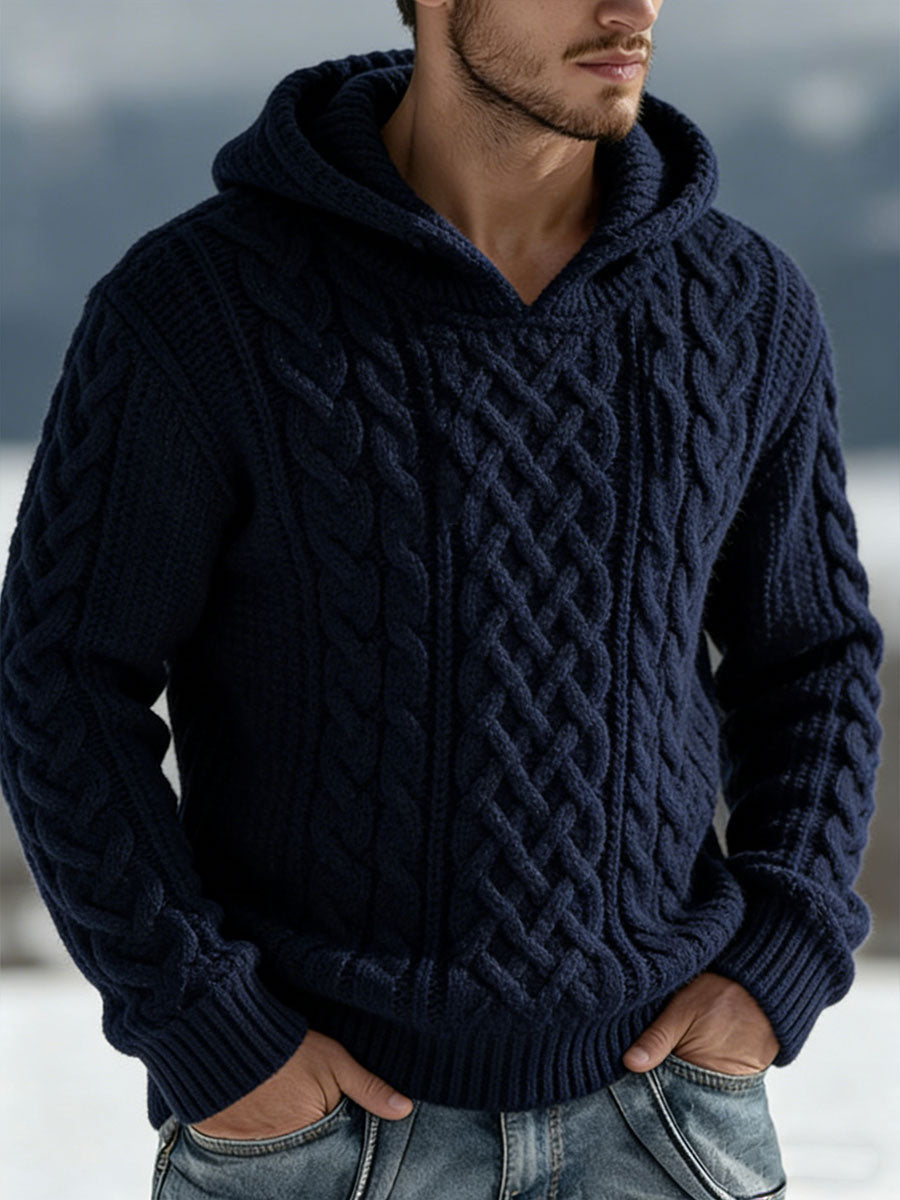 Sweat à capuche en tricot automne/hiver pour hommes