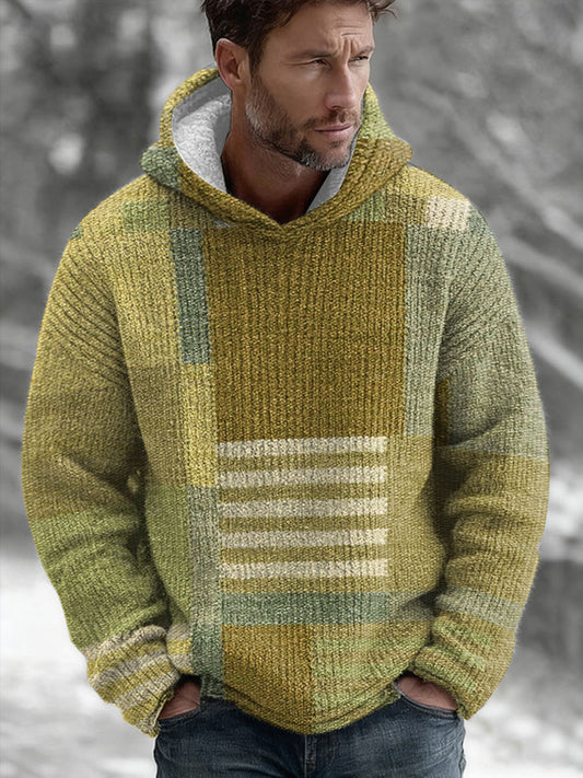 Sweat à capuche géométrique Art Homme