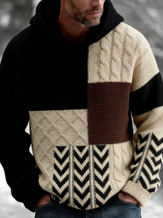 Sweat à capuche géométrique Art Homme