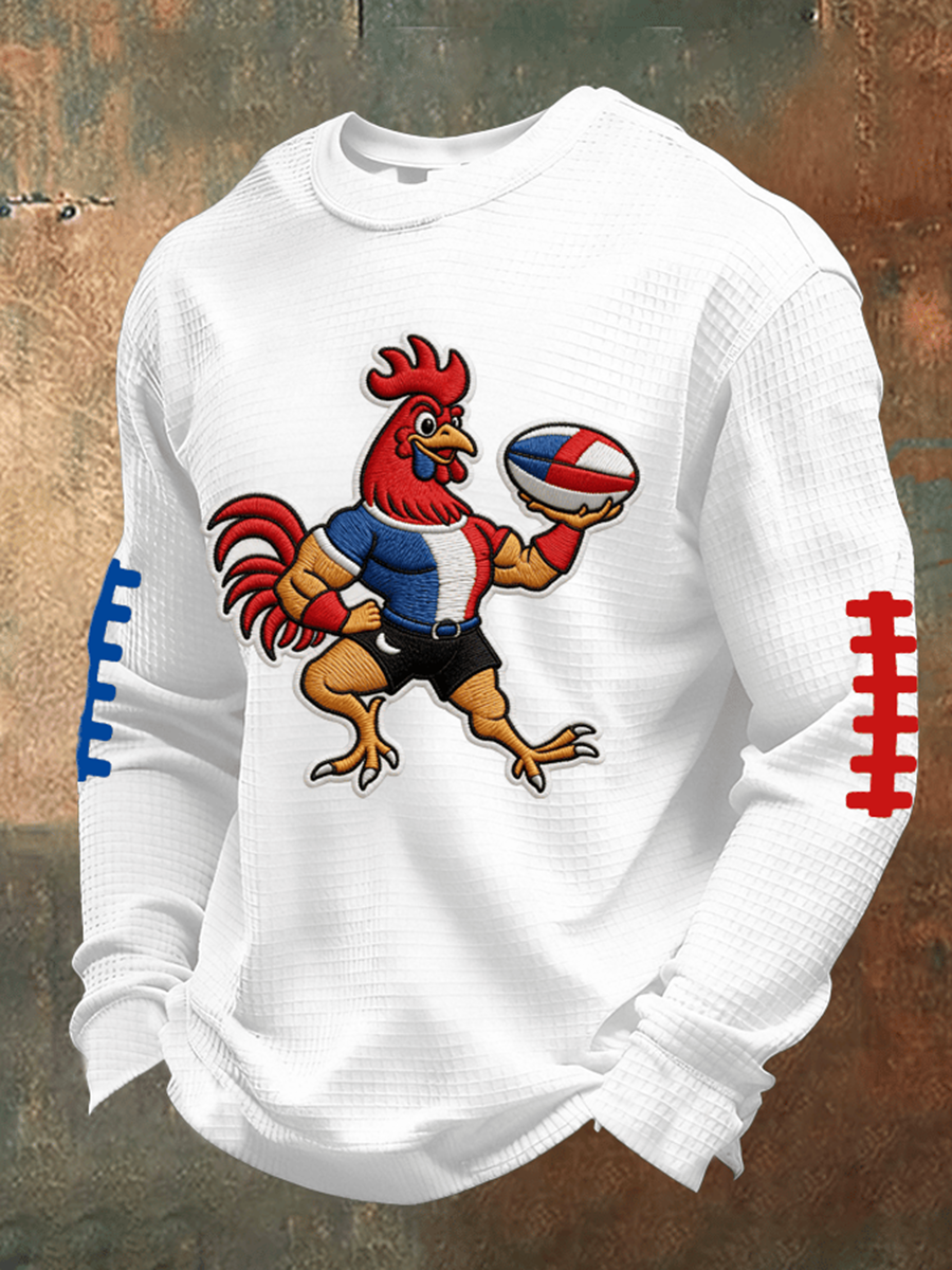 T-shirt à manches longues France Rugby Waffle Homme