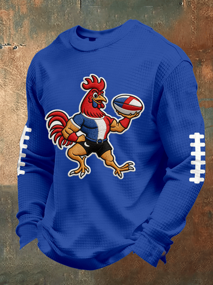 T-shirt à manches longues France Rugby Waffle Homme