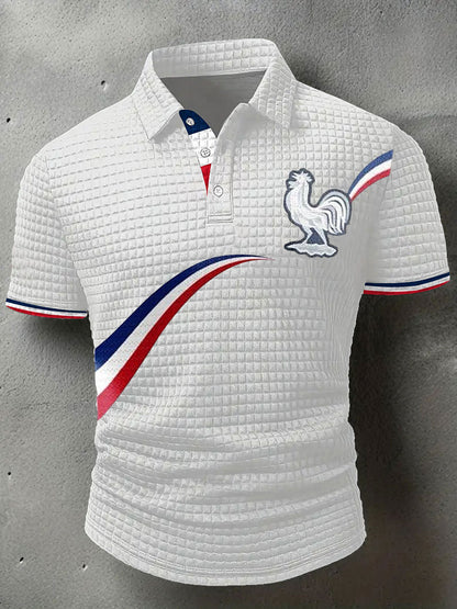 Chemise à manches courtes France Rugby Waffle Homme