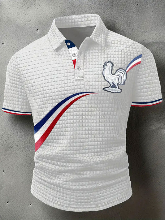 Chemise à manches courtes France Rugby Waffle Homme