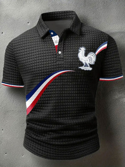 Chemise à manches courtes France Rugby Waffle Homme