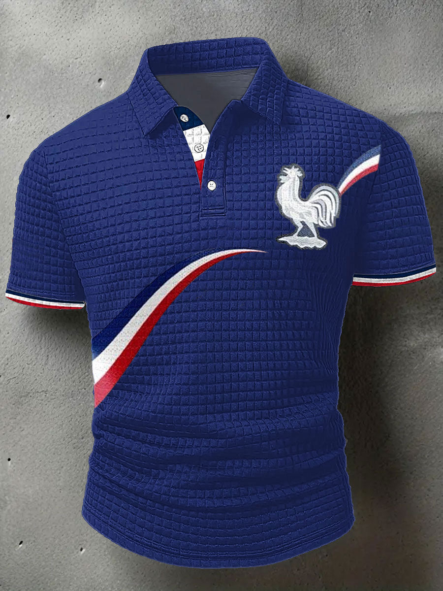 Chemise à manches courtes France Rugby Waffle Homme