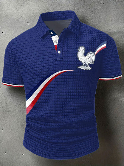 Chemise à manches courtes France Rugby Waffle Homme