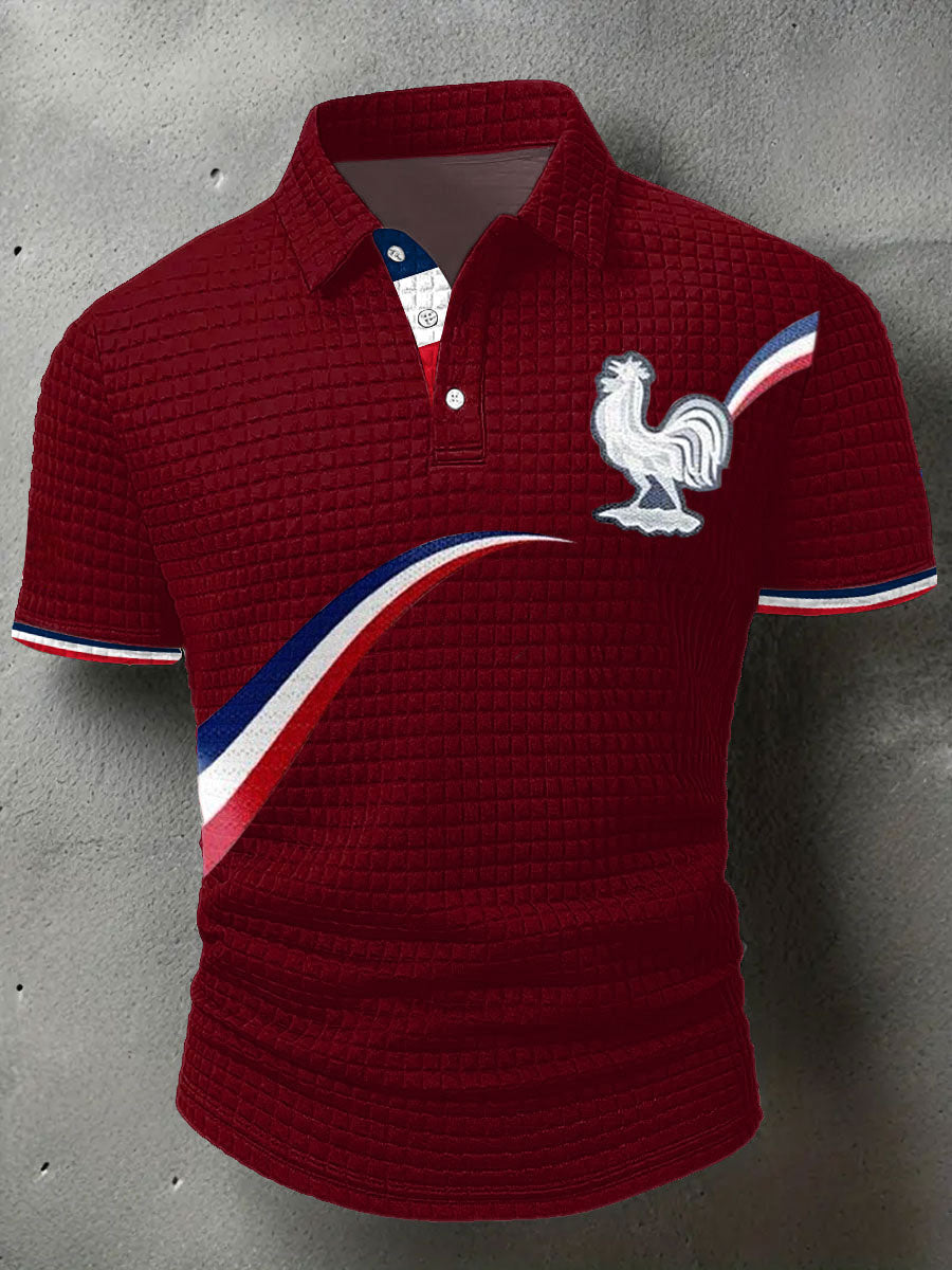 Chemise à manches courtes France Rugby Waffle Homme