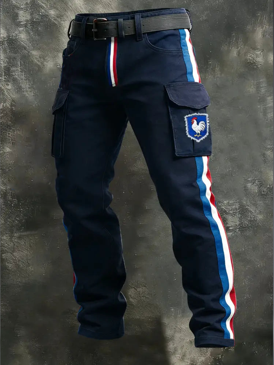 Pantalon Drapeau Français Le Coq Gaulois Homme