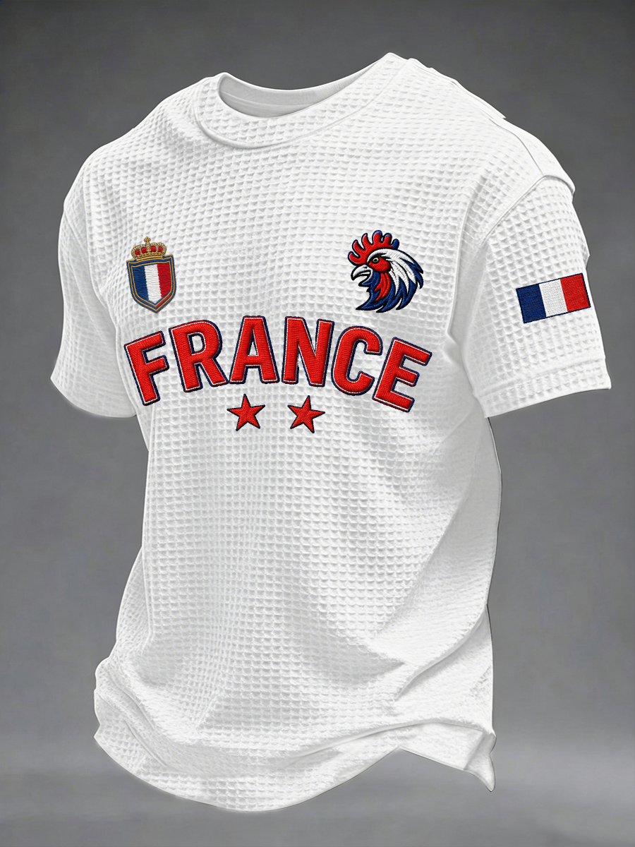 Chandail à manches courtes Franch Football Waffle Homme