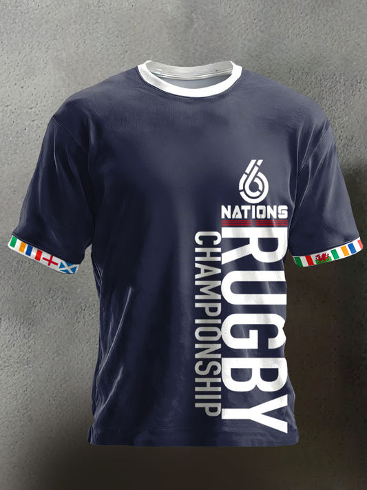 T-shirt à imprimé Rugby Lover Nations Homme