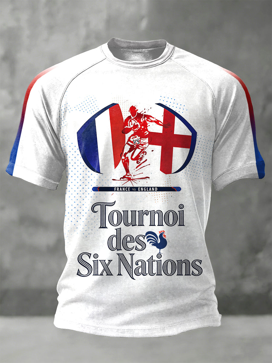 T-shirt imprimé France Rugby Six Nations Homme