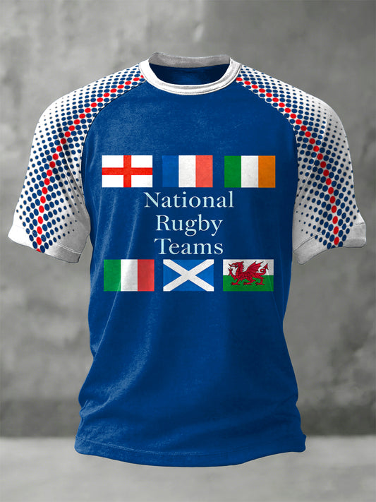 T-shirt Homme Bleu Six Nations Rugby Championship Jersey