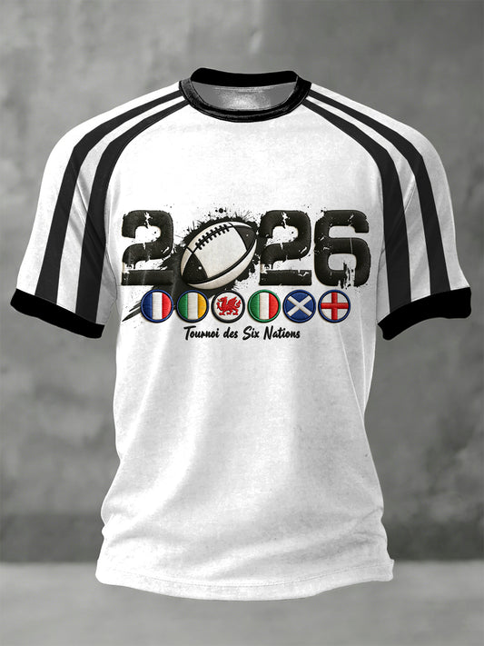 T-shirt imprimé en jersey blanc pour homme 2026 Rugby Championship