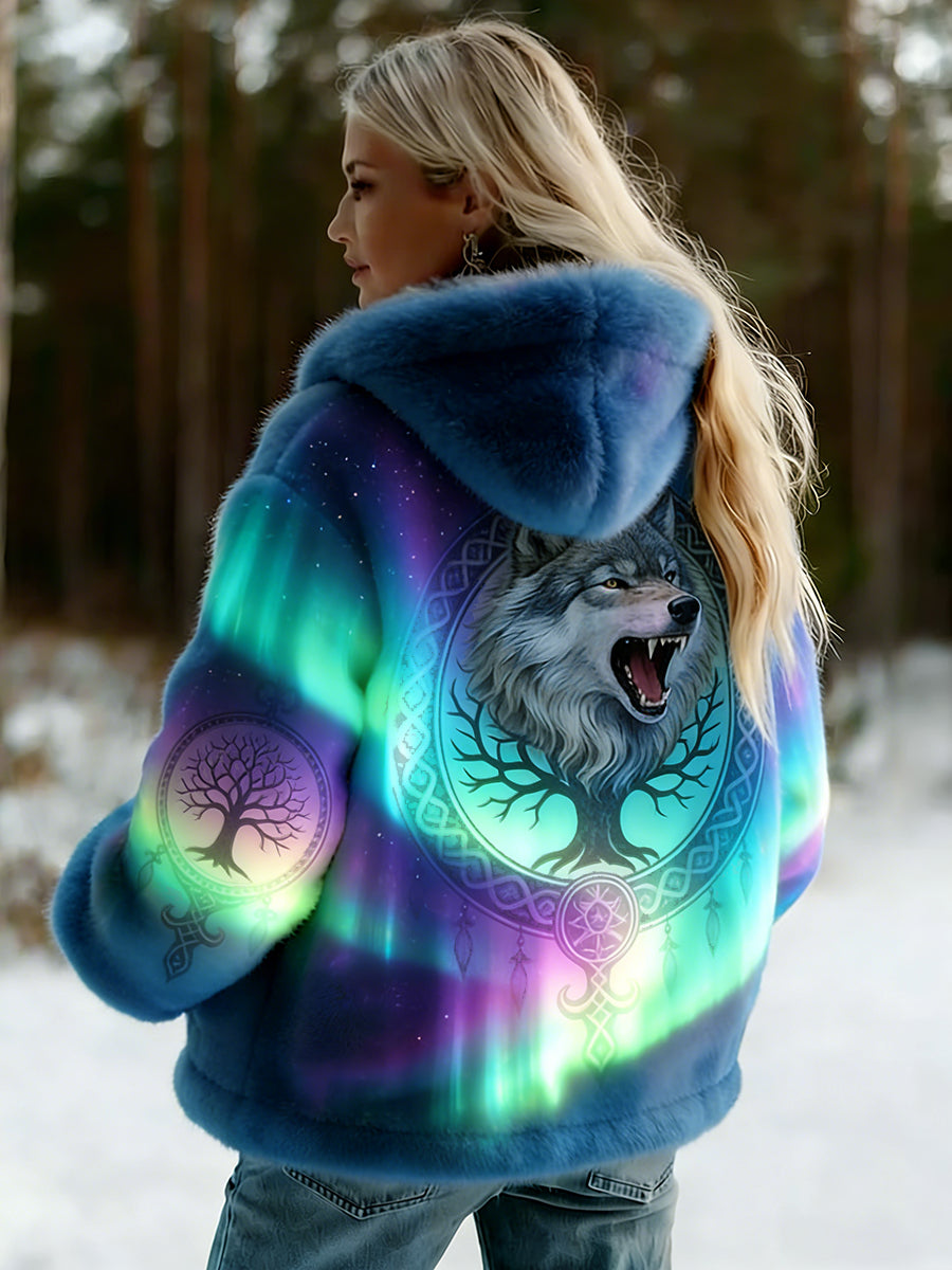 Veste en flanelle à motifs vintage de style celtique Viking pour femmes