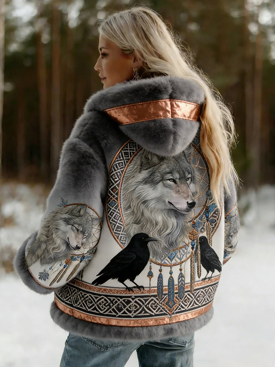 Veste en flanelle à motifs vintage de style celtique Viking pour femmes