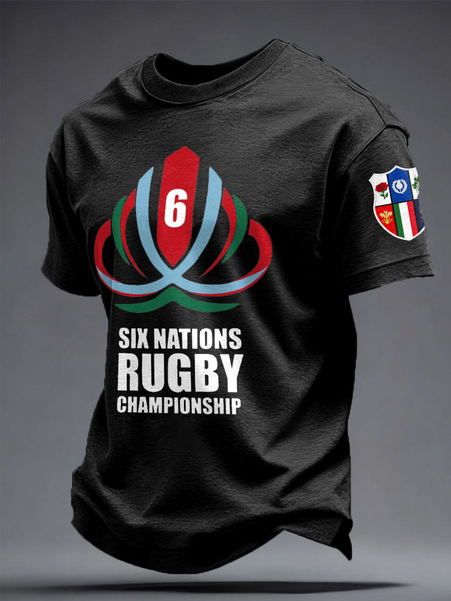 T-shirt Rugby Art Imprimé 6 Nations Homme
