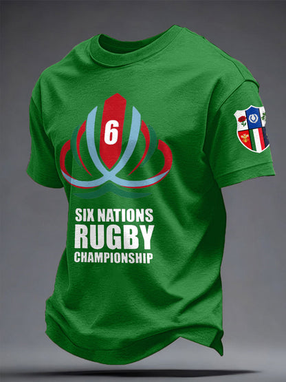 T-shirt Rugby Art Imprimé 6 Nations Homme