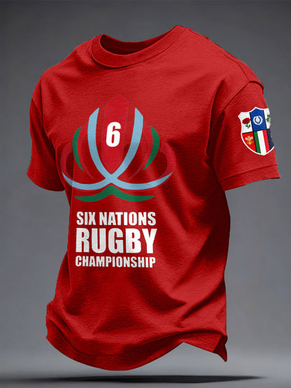 T-shirt Rugby Art Imprimé 6 Nations Homme